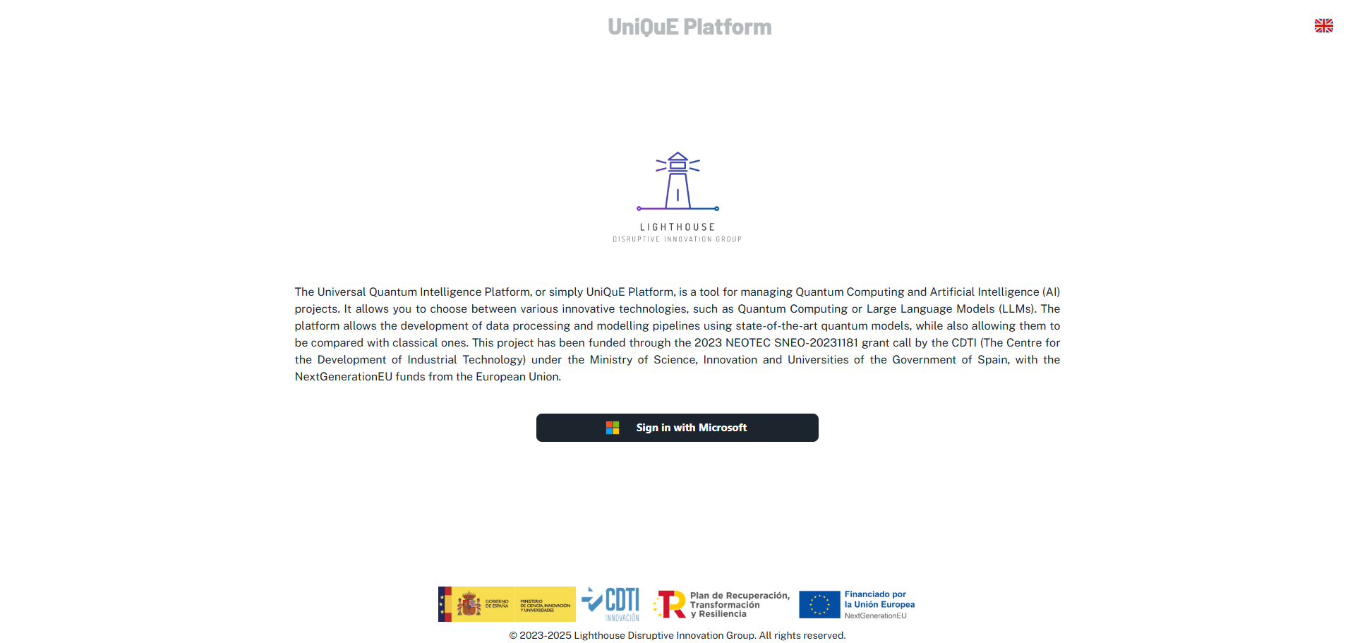 UniQuE Platform - vista 2